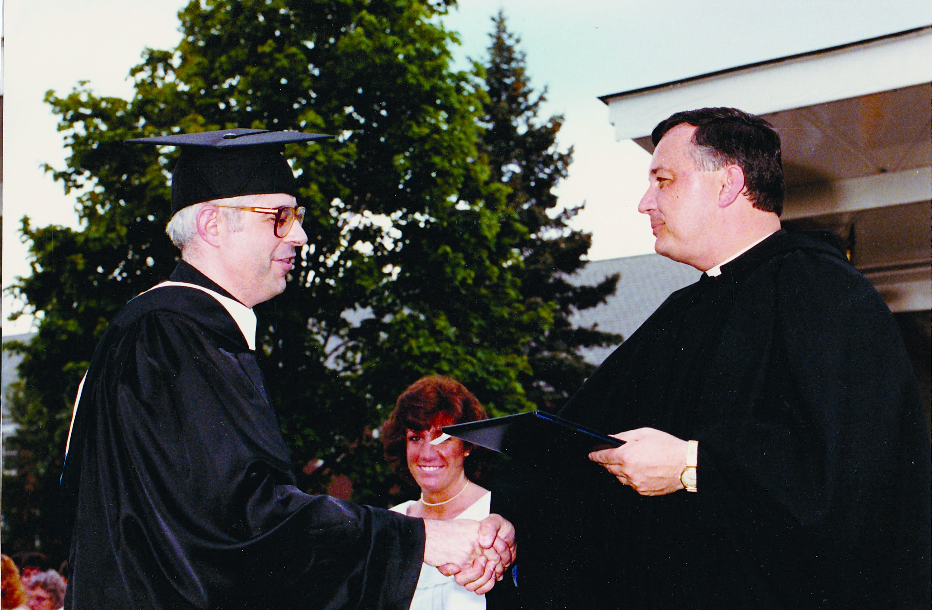  Br. Richard Therrien receiving his diploma at St. Anselm College, Manchester, N.H., in 1986.